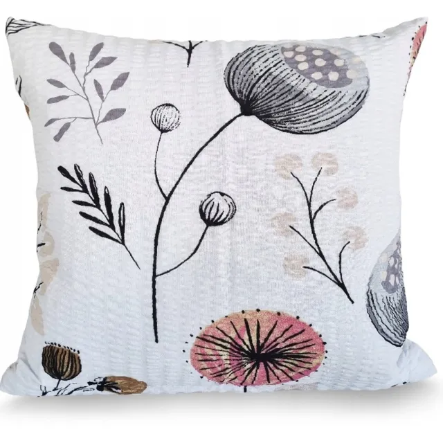 Fan Kussensloop Kora 70x80cm - Bloemendesign met Klaprozen Multicolor