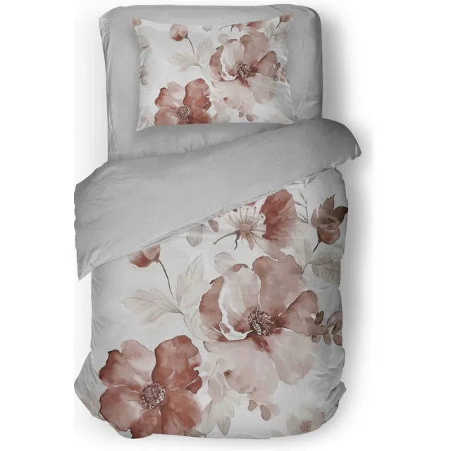 Eleganzzz Dekbedovertrek Dusky Dreams - Multi - Dekbedovertrek 140x200/220cm - Micropercal - Eenpersoons - Dekbedovertrekken - Bloemen Dekbedovertrek