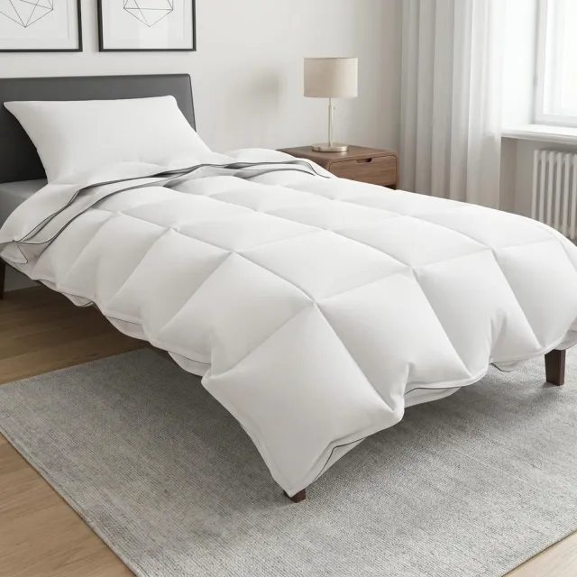 vidaXL Dekbedset 140 x 200 cm Alle seizoenen Wit