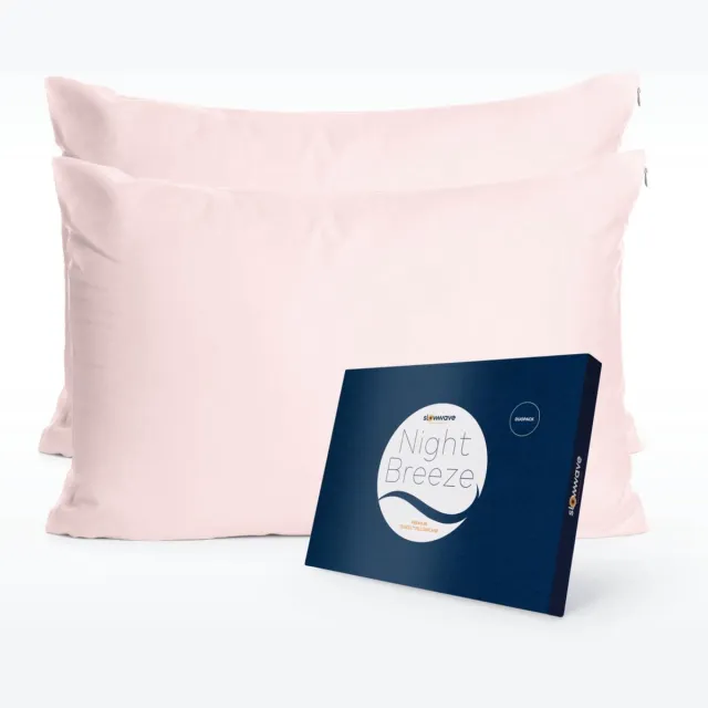 Slowwave NightBreeze kussensloop - Duopack (set van 2) - 100% TENCEL™ lyocell - Zacht en comfortabel - Beschermt de huid - Duurzaam alternatief voor zijde - Vochtregulerend - Hypoallergeen en antibacterieel - Kleur: Pink Swan - Formaat: 60 x 70cm Pink Swan (duo pack)