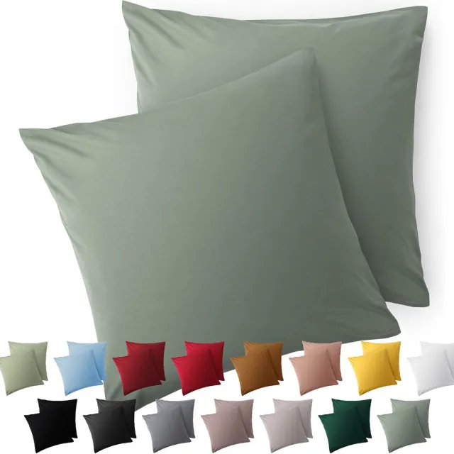Blumtal Kussensloop Microvezel Kussenhoes 40 x 40 cm - Summer Green - Met Rits - Set van 2