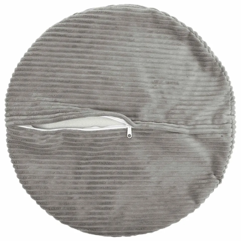 vidaXL Kussensloop 2 st HEERLEN Lichtgrijs Dia. 40 cm corduroy, foto 4