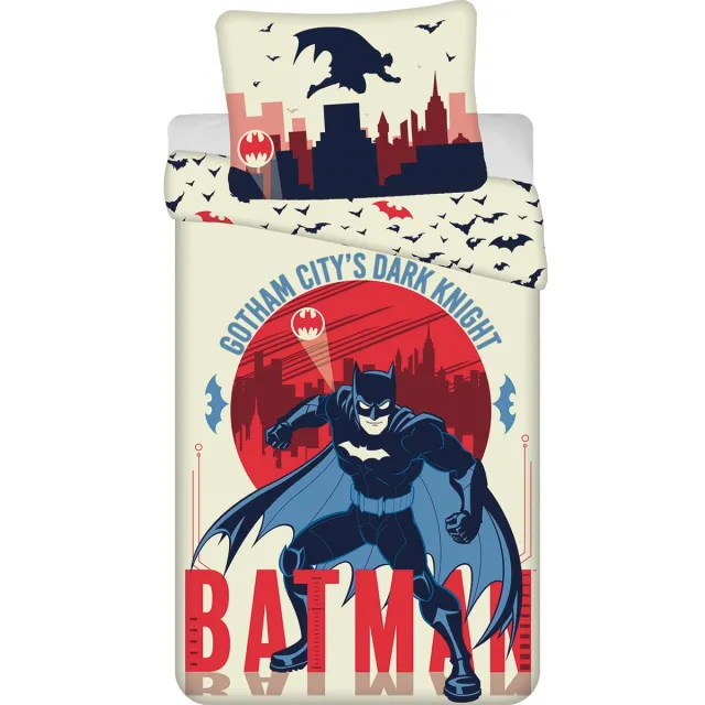 Batman Dekbedovertrek Gotham 140 x 200 cm - katoen -70 x 90 cm Multi