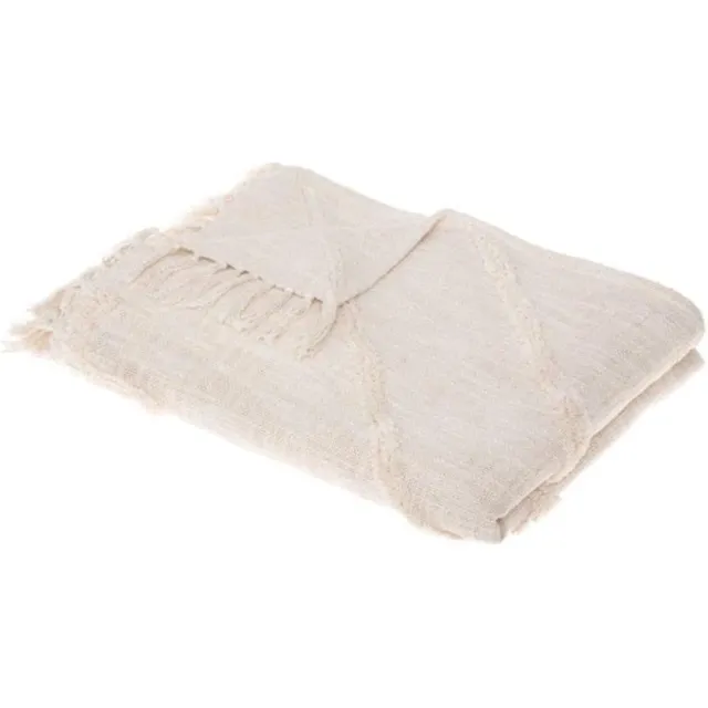 Atmosphera Créateur d'intérieur® Tuft Inca Bedsprei - 130 x 180 cm - Ivoor Ivoire