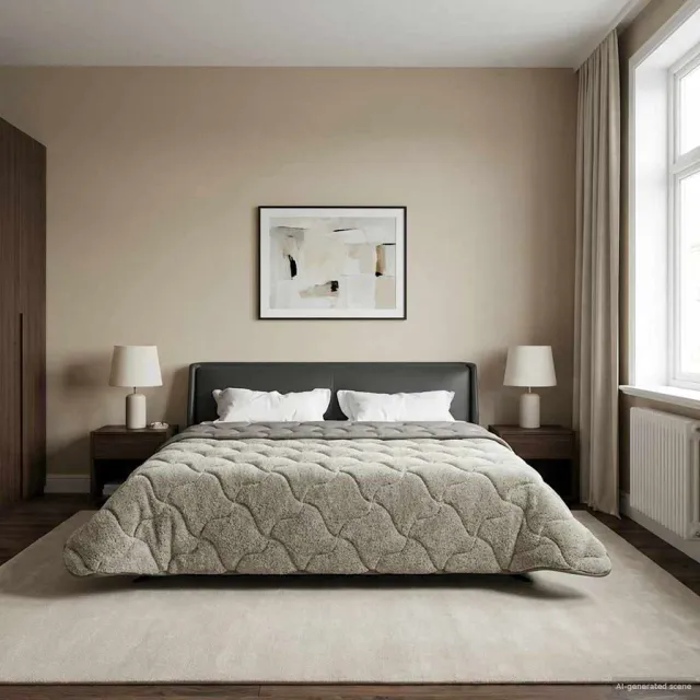 vidaXL Zomer Dekbed 200 x 240 cm Zomer Lichtgrijs Ademend