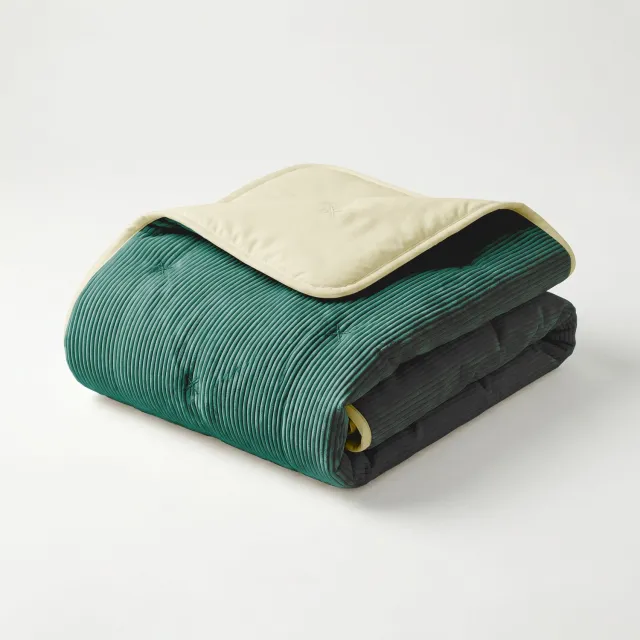 Zydante Dekbed Zonder Overtrek Corduroy - Hoesloos Dekbed - Zacht en Comfortabel – Luxe Uitstraling - Donker Bruin / 200x140