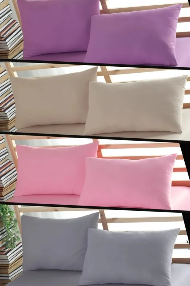 De Linde Home Kussenslopen – 100% Katoen – De Linde Home – Set van 8 – Zachte Kussenslopen – Diverse Kleuren – 60x70 cm – Ranforce Katoen – Zacht & Ademend – Perfecte Pasvorm – Hypoallergeen – Duurzaam – Stijlvol & Comfortabel Beige, Grijs, Roze, Lila