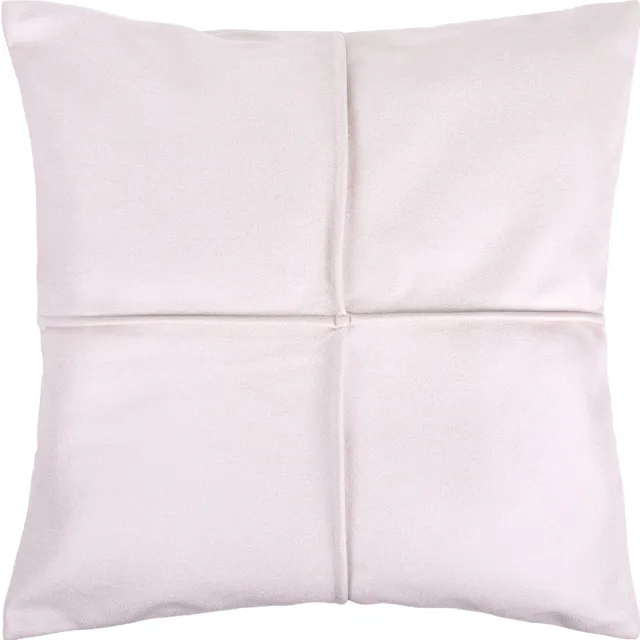 QUVIO Kussenhoes geometrisch - Gestikt patroon - 45x45 cm - Beige