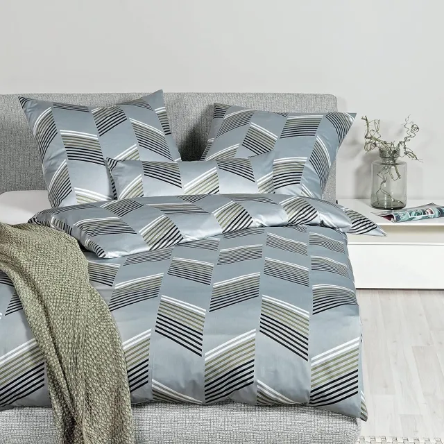 Janine Milano Mako Satin Beddengoed 135x200 cm Opal Grijs