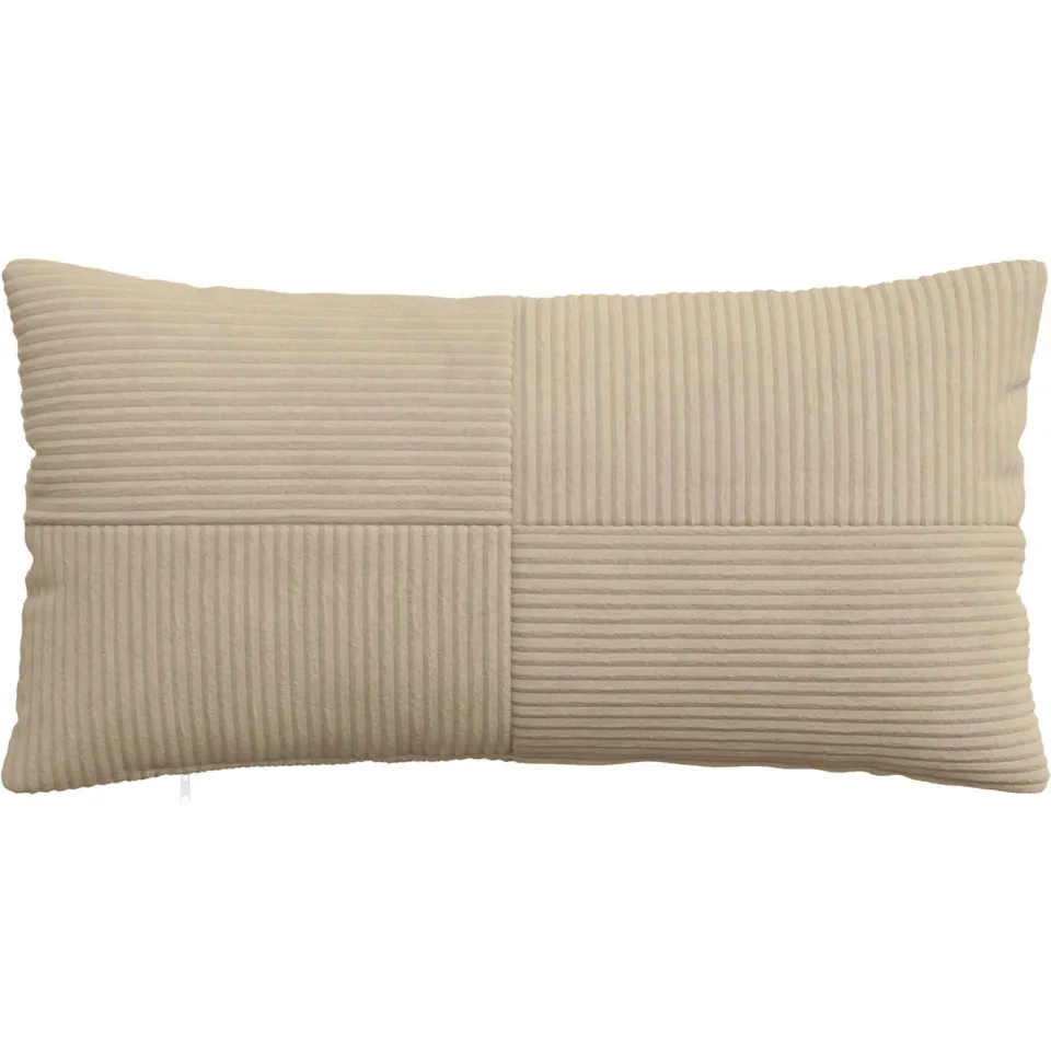 vidaXL Kussensloop 2 st ALMELO Taupe 40 x 80 cm corduroy