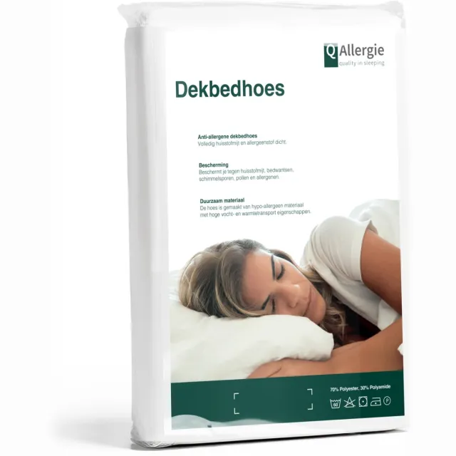 Sanamedi Q-Allergie Dekbedhoes - Anti huisstofmijt - Anti Allergie - 140x220 cm Roomwit