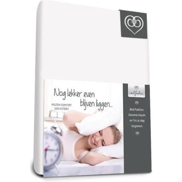 Bed-Fashion Molton hoeslaken comfort Wit