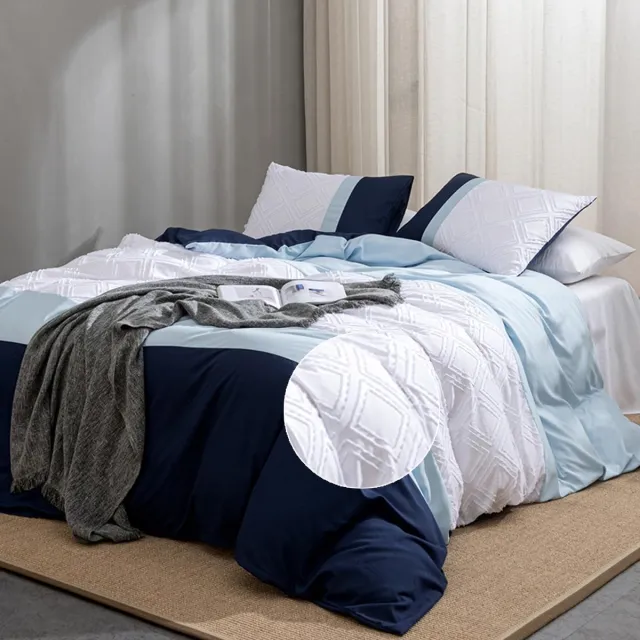 Unyqoos Stijlvolle en Zachte Microvezel Beddengoedset met Geometrisch Boho-ontwerp Kleurjik