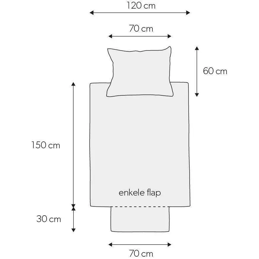 NOUS Kids flanellen kinderdekbedovertrek met sterren 120x150 cm - beige, foto 5