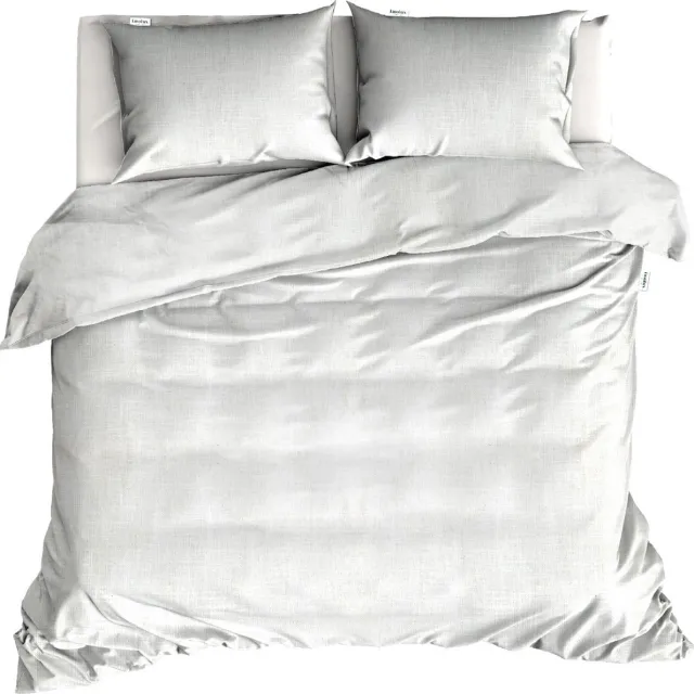 Linolux Dekbedovertrek Linen White Lits-jumeaux