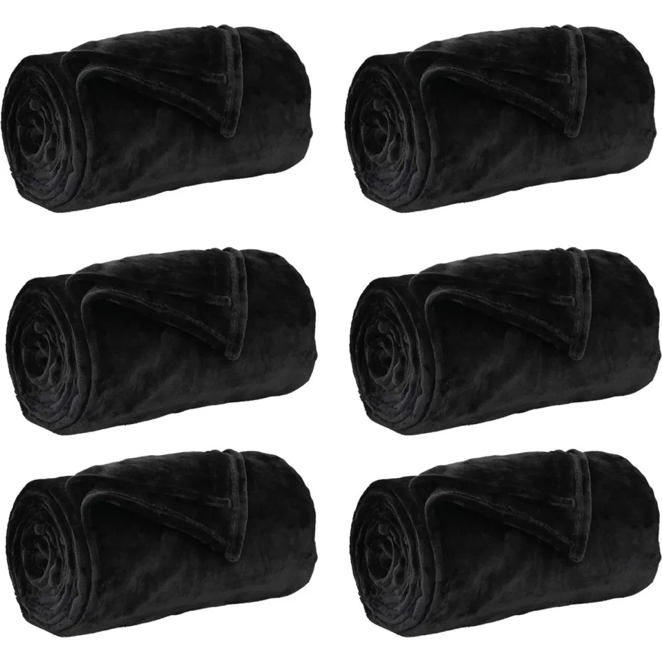 vidaXL Kleden 6 st Zwart 240 x 220 cm 8,24 kg Fleece