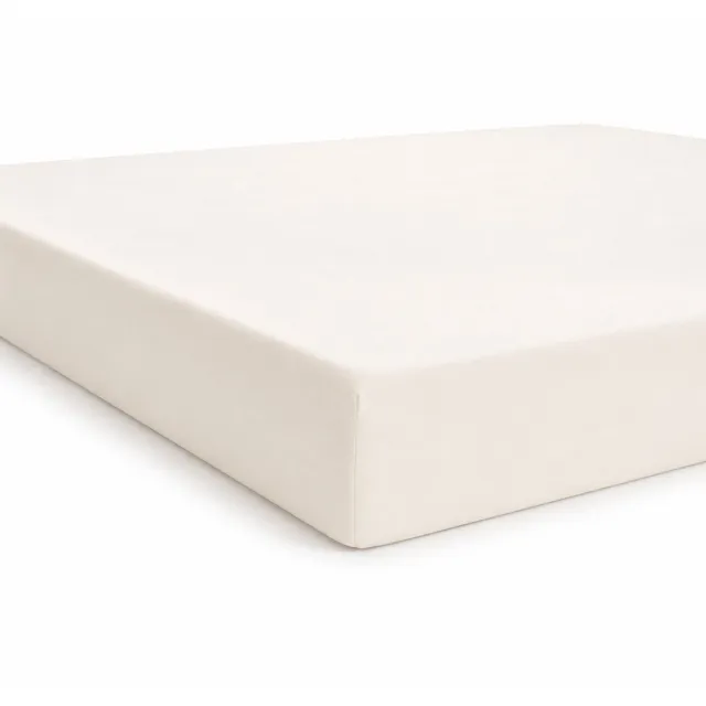 Bed Care Jersey Stretch Hoeslaken - 160/180x200 - 100% Katoen - 30CM Hoekhoogte - Creme