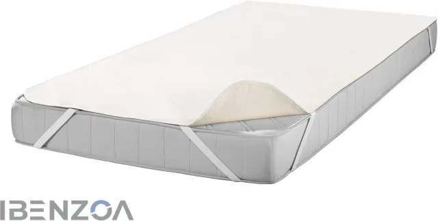Ibenzoa Matratzenschoner - Kalmuck - 160x200 cm - Wit - 100% Katoen