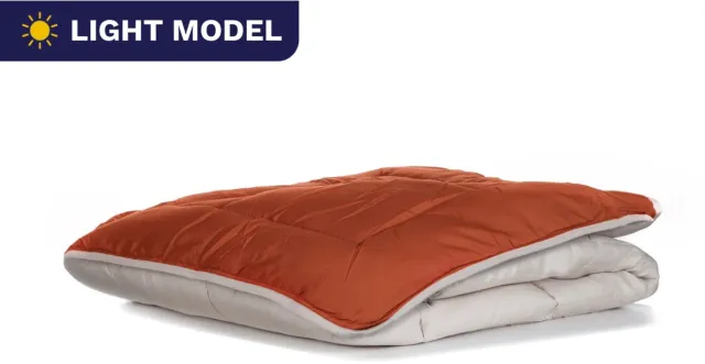Zelesta Comfort Light Lichtgrijs & Gember 240x220cm - Dekbed zonder overtrek - Wasbaar hoesloos dekbed - Bedrukt dekbed - Zomerdekbed