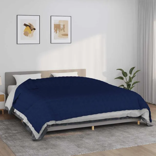 vidaXL Verzwaringsdeken 235x290 cm 11 kg stof blauw, foto 2