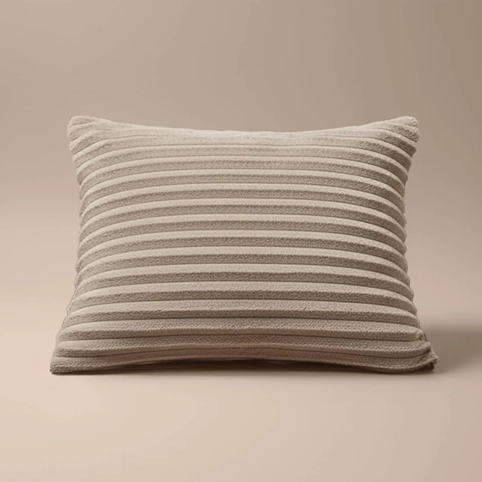 W rib fleece dekbed zonder overtrek - zand, foto 4