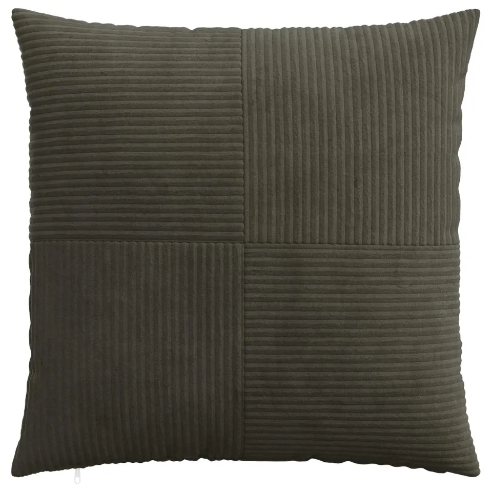 vidaXL Kussensloop 2 st ALMELO Antracietkleurig 65 x 65 cm corduroy Anthraciet