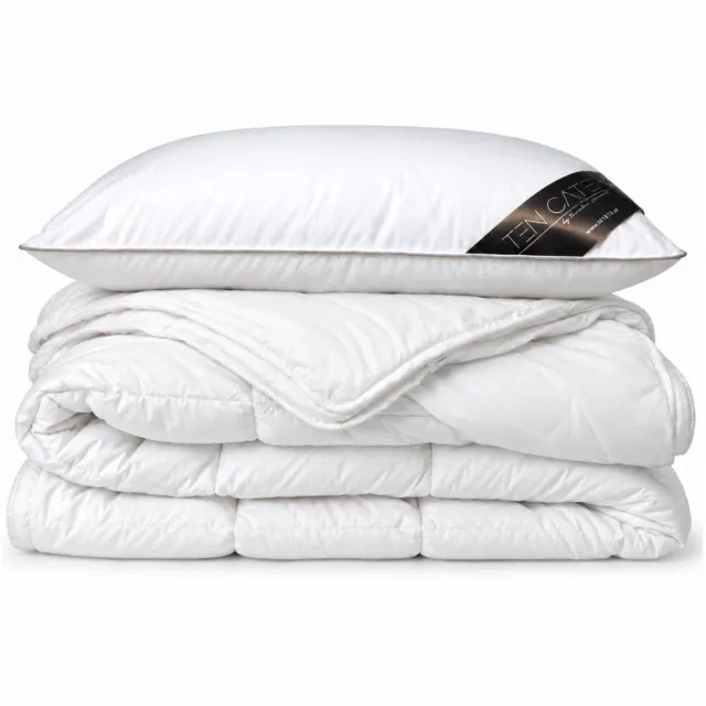 Ten Cate Eenpersoons Dekbed -Synthetisch 4-Seizoenen - 140x200 cm - Anti-Allergie - Ademend - Vochtregulerend Wit