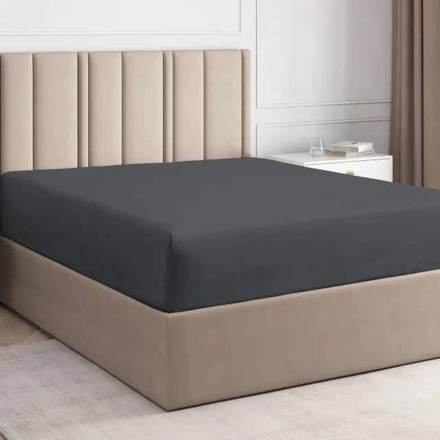 Ibenzoa Zacht en Luxe Hoeslaken van Microvezel voor Matrassen tot 30 cm Hoogte, Donkergrijs, 90x200 cm