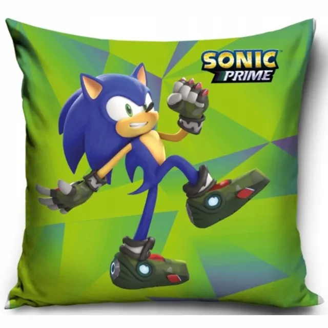 Carbotex Sonic Kussenhoes 40x40 cm velours - kinderkamerdecoratie Groen