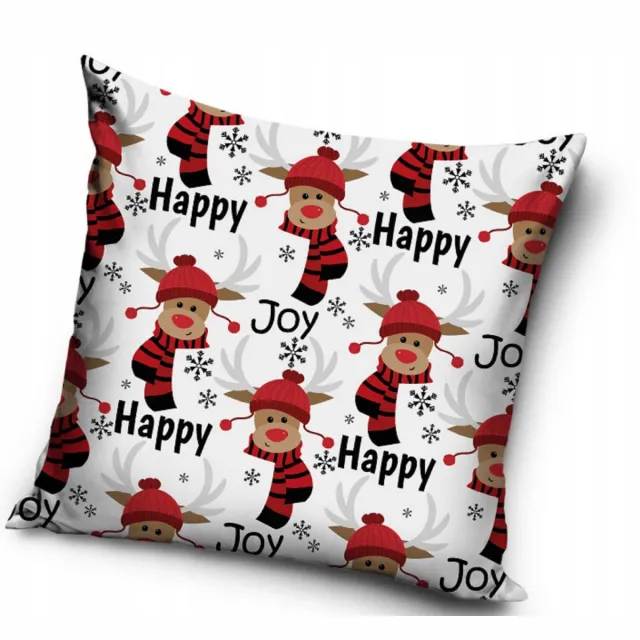 Carbotex Kerst Kussenhoes 40x40 cm - Sinterklaas & Rendier Design multicolor