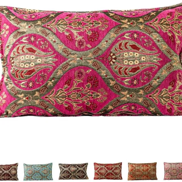 Thuys Decoratieve sofa-kussensloop met ritssluiting voor slaapkamer – bankkussens – perfect voor woondecoratie verkrijgbaar in meerdere maten en kleuren (30 x 50 cm) (roze)