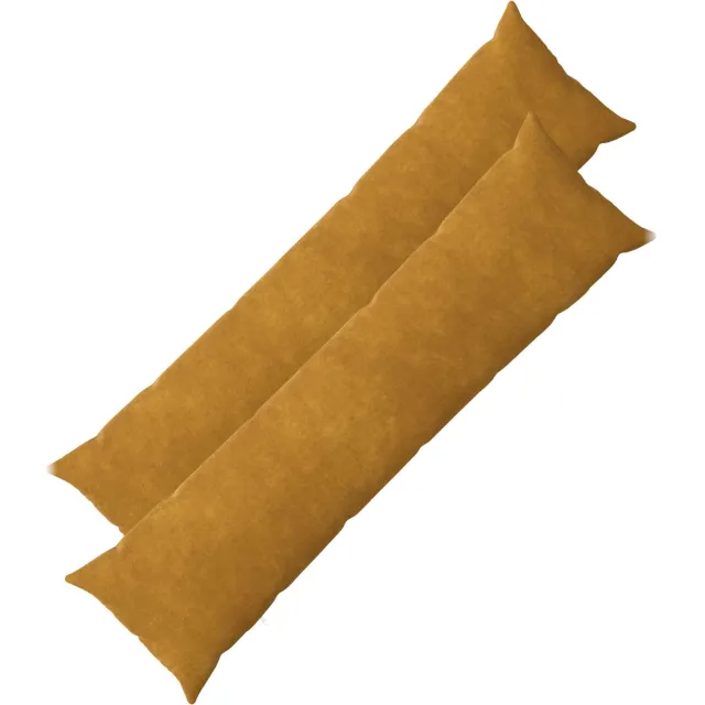vidaXL Kussensloop 2 st HEERLEN Geel 40 x 145 cm Microfiber Fleece