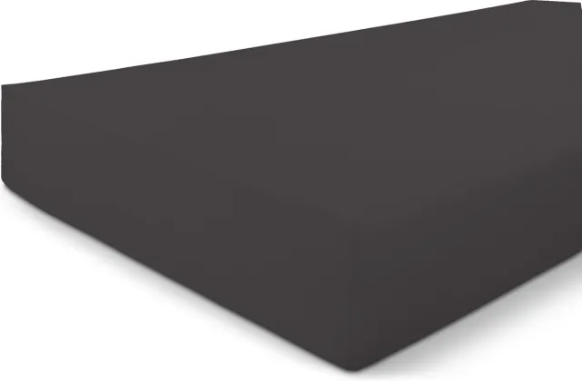 BYRKLUND Jersey Hoeslaken - Hoeslaken 90x220 - 100% Katoen - Antraciet