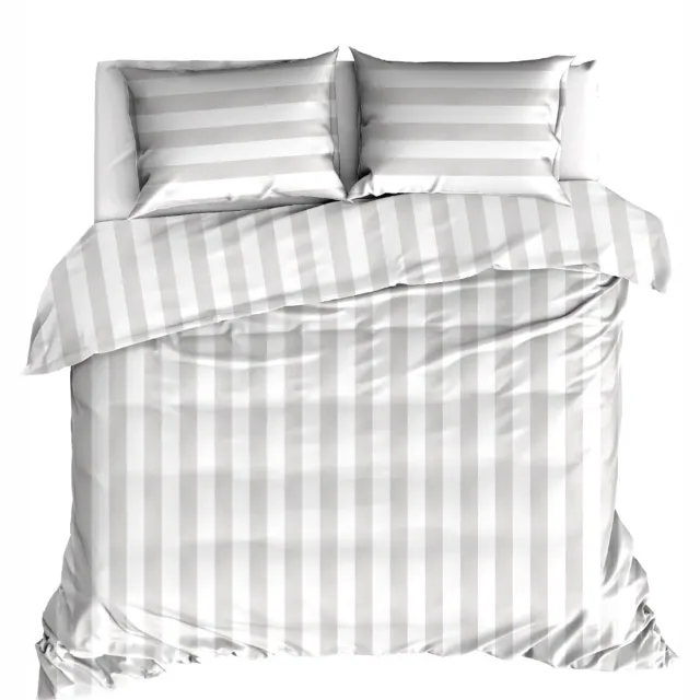 Linolux Livello Dekbedovertrek Beach Stripe Grey 1 persoons