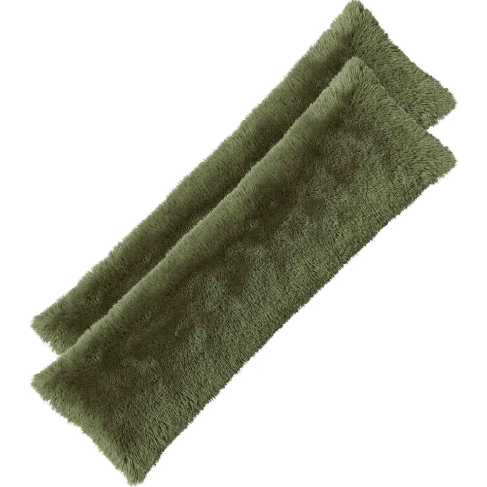 vidaXL Kussensloop 2 st HEERLEN Groen 40 x 145 cm PV Fleece, foto 3