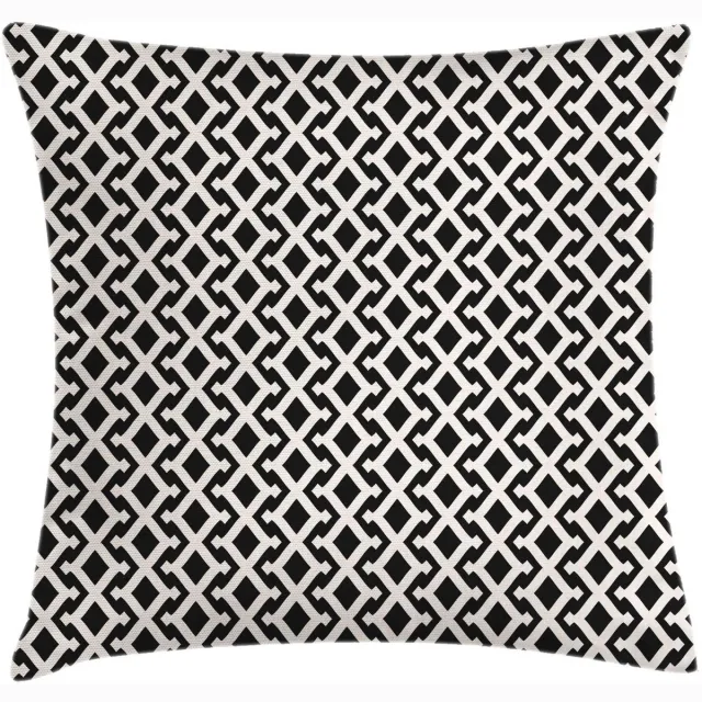 ABAKUHAUS visgraatkussenhoes – dubbelzijdig – 50x50 cm – ivoor/koksgrijs Elfenbein