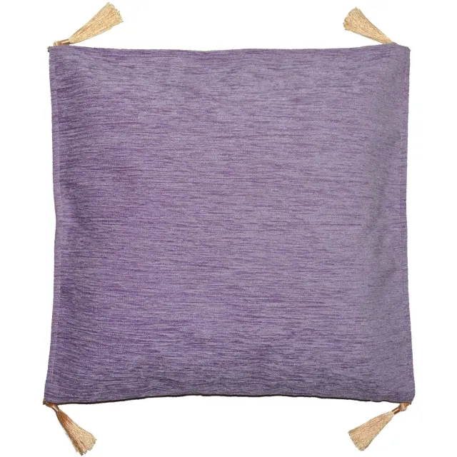 PAWAKABANO Oosterse Sierkussenhoes Katoen met Franjes - 43x43 cm Lichtroze