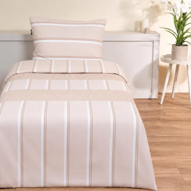 Mexx Home katoenen dekbedovertrek - beige, foto 2