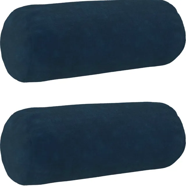 vidaXL Kussensloop 2 st HEERLEN Blauw Dia. 15 x 40 cm