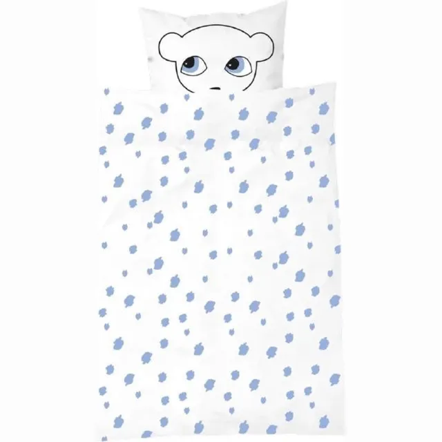 Luckyboysunday Dekbedovertrek Muis 200 X 140 Cm Wit/blauw