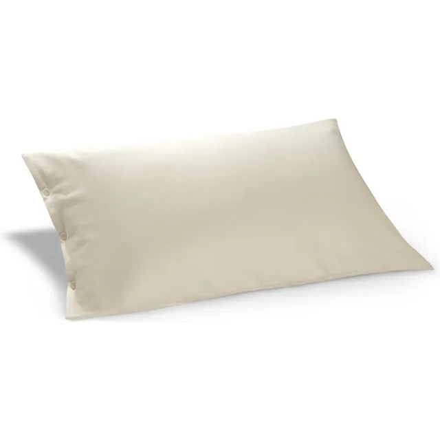 Yumeko kussensloop flanel natuurlijk 40x80 - Biologisch & ecologisch - 1 stuk Natural