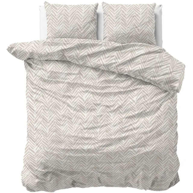 Sleeptime katoenen dekbedovertrek 2-persoons (200x220 cm) Beige