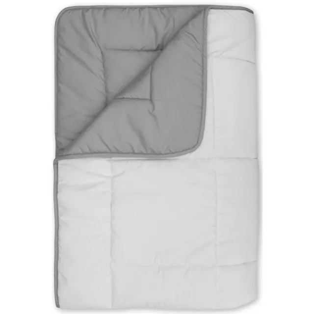 Walra Dekbed zonder overtrek Travel - 240x200 - 100% Polyester - Licht Grijs / Antraciet