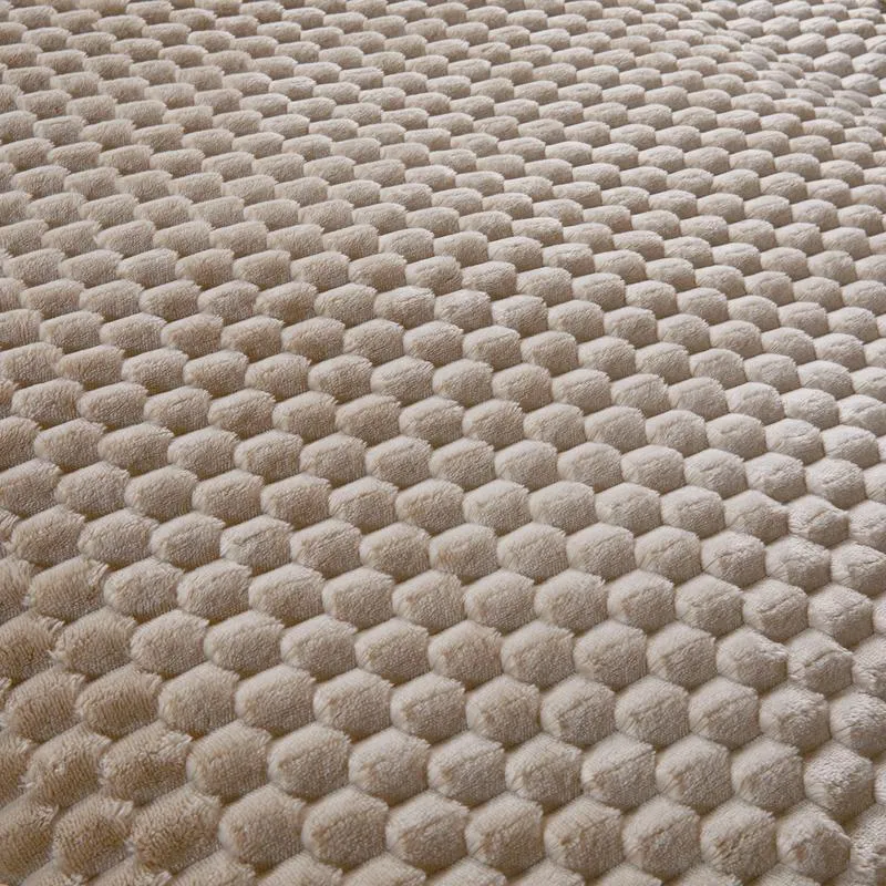 Teddy Hexagon dekbedovertrek - taupe