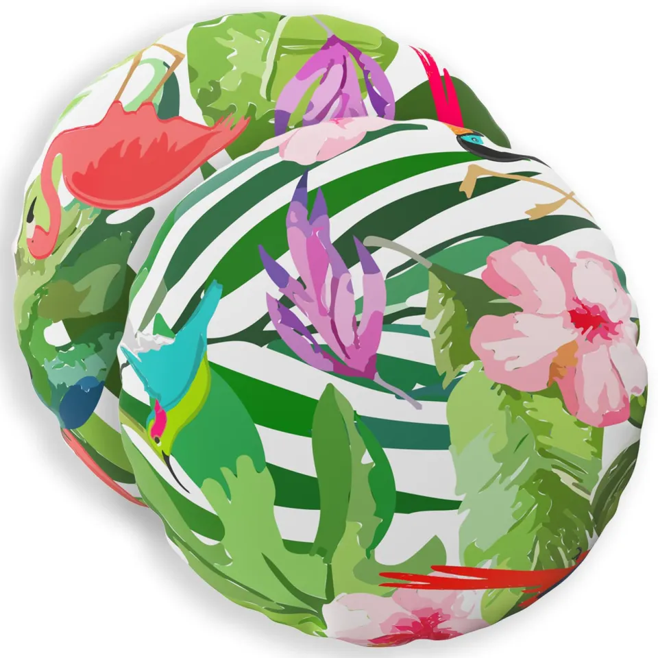 vidaXL Kussensloop 2 st HEERLEN Meerkleurig Dia. 60 cm Polyester