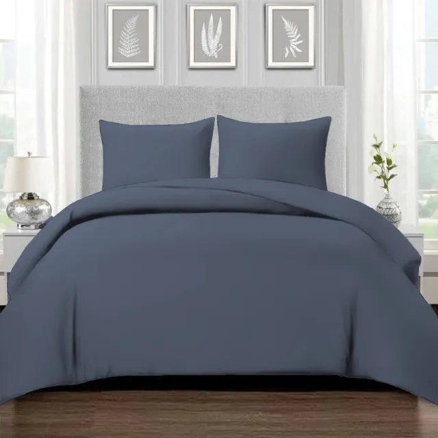 Unyqoos Luxe Donkerblauw Dekbedovertrekset van Katoen met Hoge Draaddichtheid
