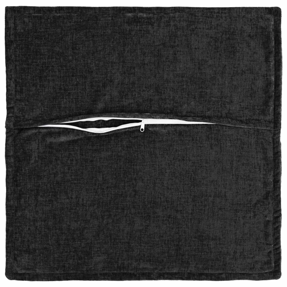 vidaXL Kussensloop 6 st HOUTEN Antraciet 40 x 40 cm Chenille Stof, foto 4