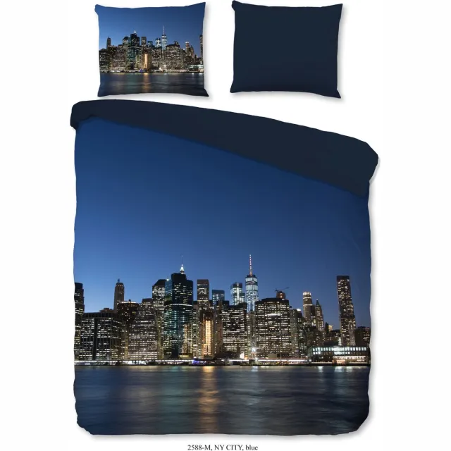 Pure Dekbedovertrek "New York" - Blauw - Microfiber Blue