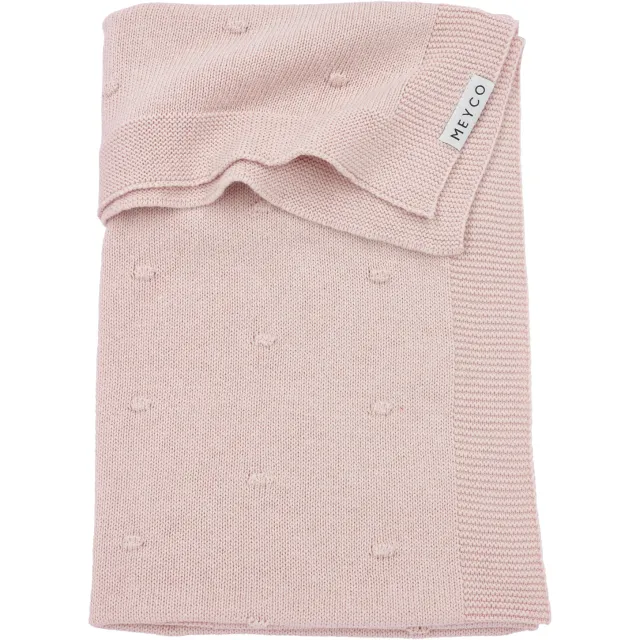 Meyco Mini Knots wiegdeken soft pink