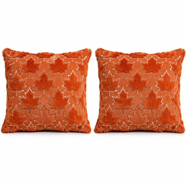 KZQ Set Van 2 Herfstbladeren Kussenslopen 45x45 Cm Met Esdoornbladmotief - Hoogwaardige Stof Voor Woonkamerdecoratie En Cadeau Idee Zoals in de figuur te zien is